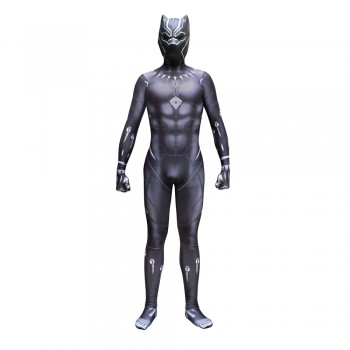 BLACK PANTHER PANTERA NERA COSTUME CON MASCHERA COSPLAY COSTUME ADULTI SUPEREROE