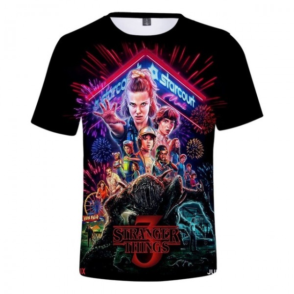 T-SHIRT MAGLIA STRANGER THINGS 3 SUCCESSE COSE PIÙ STRANE 11 UNDI NETFLIX