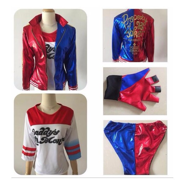 SUICIDE SQUAD BATMAN HARLEY QUINN COSTUME COSPLAY