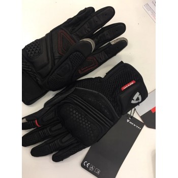 GUANTI GLOVES REV'IT  DIRT 2 NERO ESTIVO PELLE TOURING TRASPIRANTI STRADALE PROTEZIONE