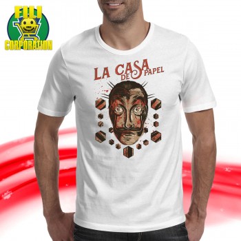 T-SHIRT LA CASA DI CARTA CASA DE PAPEL SERIE TV VINTAGE  DONNA UOMO FELPA