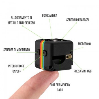 POCKET CAM TELECAMERA MINI ACTION SPY CAM CAMERA SPIA VIDEOSORVEGLIANZA MICRO SD FULL HD