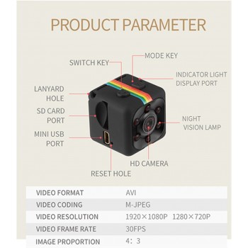 POCKET CAM TELECAMERA MINI ACTION SPY CAM CAMERA SPIA VIDEOSORVEGLIANZA MICRO SD FULL HD