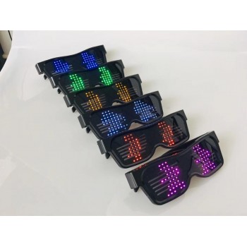 OCCHIALI LED BLUETOOTH APP ILLUMINAZIONE GLOWING EDM PARTY DISCOTECA DIY FESTA