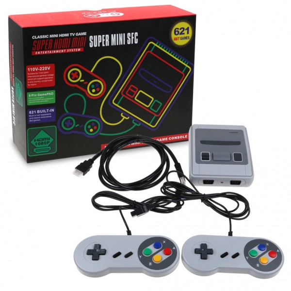 SUPER NES HDMI CLASSIC MINI SFC GAME CONSOLE BUILT-IN 621 GAMES