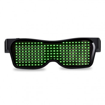 OCCHIALI LED BLUETOOTH APP ILLUMINAZIONE GLOWING EDM PARTY DISCOTECA DIY FESTA