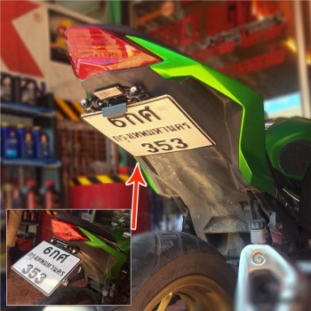 PORTATARGA UNIVERSALE PORTA TARGA REGOLABILE CICLOMOTORE SCOOTER MOTO LED RACING