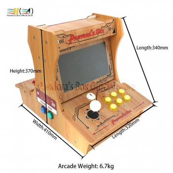 PANDORA BOX 6 1300 IN 1 IN LEGNO A DOPPIA MACCHINA ARCADE BARTOP FBA MAME PS1 3D