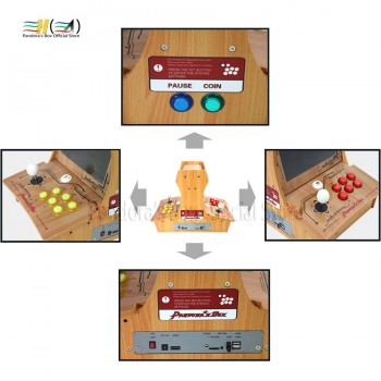 PANDORA BOX 6 1300 IN 1 IN LEGNO A DOPPIA MACCHINA ARCADE BARTOP FBA MAME PS1 3D