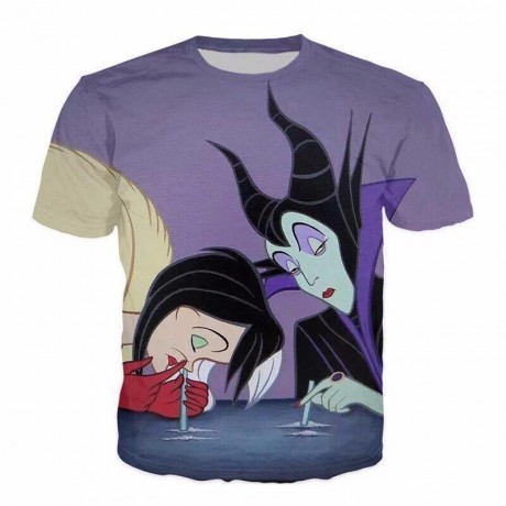 T-SHIRT MAGLIA COCAINE COCALAND DISNEY MALEFICENT COCAINELAND DRUG