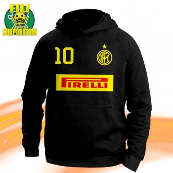 T-SHIRT INTER 10 LAUTARO MARTI EL TORO NERAZZURRI PIRELLI SERIE A DONNA UOMO FELPA