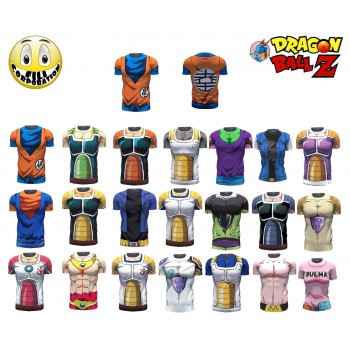 T-SHIRT SON GOKU VEGETA SAYAN DRAGONBALL Z DRAGON BALL F TUTA KAR MAGLA CAMISETA