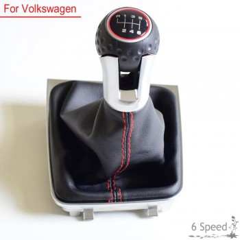 VW GOLF 7 MARCE 5 6 KIT COMPLETO POMELLO LEVA DEL CAMBIO + CUFFIA W/NERO sport