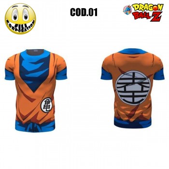 T-SHIRT SON GOKU VEGETA SAYAN DRAGONBALL Z DRAGON BALL F TUTA KAR MAGLA CAMISETA