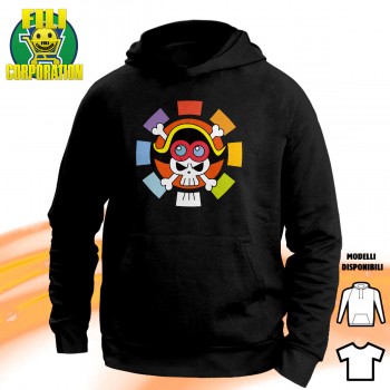 T-SHIRT FELPA ONE PIECE RUBBER STAMPEDE CHOPPER LOGO PIRATE FEST PIRATES EXPO hooded