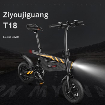 T18 SMART BICICLETTA ELETTRICA E-BIKE MAX SPEED 25KM/H PIEGHEVOLE CITTA + LUCI
