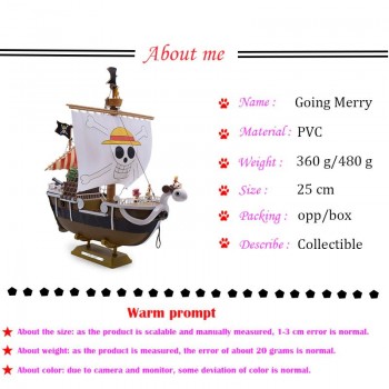 ONE PIECE GOING MERRY NAVE PIRATA STATUE GIOCATTOLI LUFFY CHOPPER NAMI ZORO