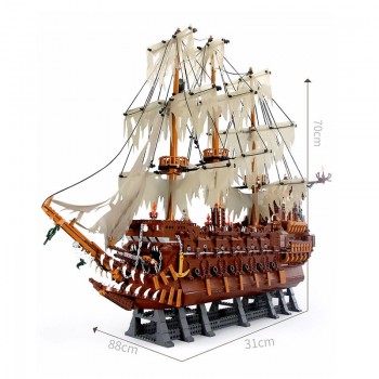 NAVE OLANDESE VOLANTE PIRATI DEI CARAIBI JACK THE BLACK PEARL - LEGO COMPATIBILE