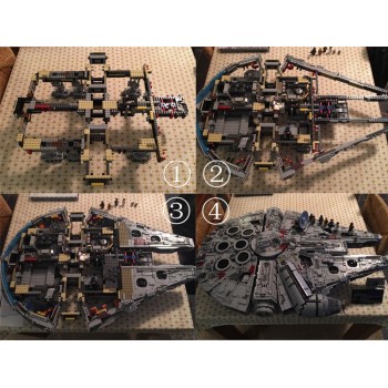 ⭐STAR WARS SERIES SPAZIO MILLENNIUM FALCON PZ 8445 LEGO COMPATIBILE SPED 7 15 G
