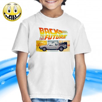 T-SHIRT FELPA T-SHIRT BAMBINO BACK TO THE FUTURE MARTY DE LOREAN RITORNO AL FUTURO FILM MOVIE