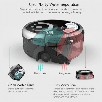 ILIFE W400 ROBOT LAVA LAVAGGIO PAVIAMENTI FUNZIONE DI PULIZIA SERBATOIO ACQUA