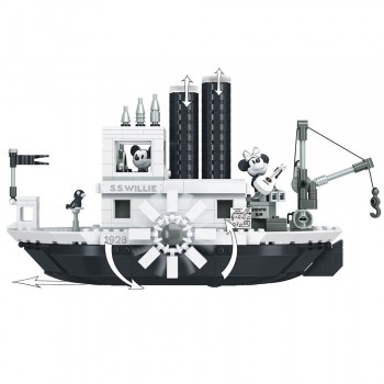 ⭐TOPOLIONO FILM BARCA A VAPORE MICKEY MOUSE STEAMBOAT WILLIE LEGO COMPATIBILE