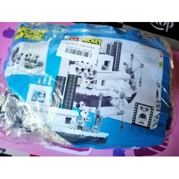 ⭐TOPOLIONO FILM BARCA A VAPORE MICKEY MOUSE STEAMBOAT WILLIE LEGO COMPATIBILE