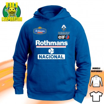 F1 WILLIAMS RENAULT RACING FW16 2 AYRTON SENNA GP 1994 ROTHMANS T-SHIRT HOODIE FELPA CAPPUCCI UOMO DONNA