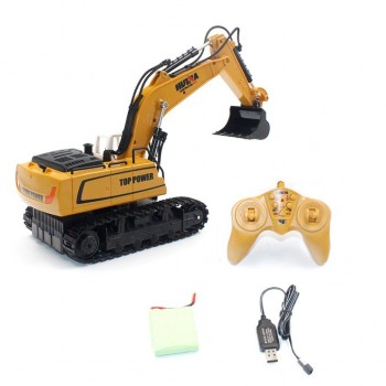 ✅⭐ HUINA ESCAVATORE CANTIERE CUCCHIAIO BENNA METALLO CINGOLATO RADIOCO MOVIMENTO TERRA
