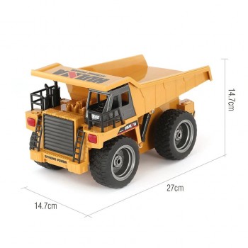 ✅⭐DUMPER HUINA 1540 6CH METALLO RC RADIO COMANDO DUMPER CAMION MOVIMENTO TERRA