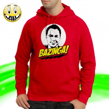 T-SHIRT FELPA  BAZINGA SHELDON COOPER BIG BANG THEORY PENNY LEONA SERIE TV MAGLIA