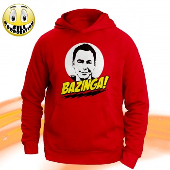 T-SHIRT FELPA  BAZINGA SHELDON COOPER BIG BANG THEORY PENNY LEONA SERIE TV MAGLIA