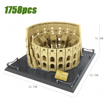 ✅ 1758 Pz COLESSEO ANTICA ROMA ITALY COSTUZIONI PUZLE ARCHIETTU LEGO COMPATIBILE