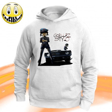 T-SHIRT FELPA  GORILLAZ STYLO DEMON PLASTIC BEACH FEEL GOOD ROCK DJ MUSIC