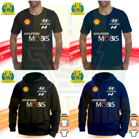 FELPA CAPPUCCIO HYUNDAI i30 n RALLY T-SHIRT WRC LOEB SHELL SORDO HOODIE RACING
