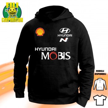 FELPA CAPPUCCIO HYUNDAI i30 n RALLY T-SHIRT WRC LOEB SHELL SORDO HOODIE RACING