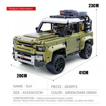 ✅AUTO TECHNIC LAND ROVER DEFENDER 42110 LEGO COMPATIBILE