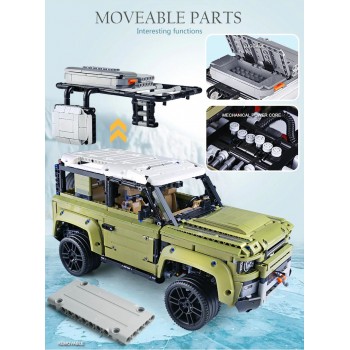 ✅AUTO TECHNIC LAND ROVER DEFENDER 42110 LEGO COMPATIBILE