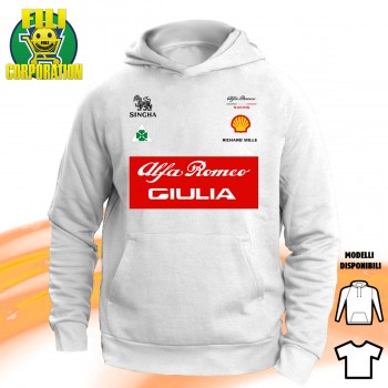 FELPA CAPPUCCIO T-SHIRT F1 ALFA ROMEO RACING GIULIA