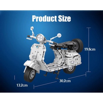 ⭐ 594 PZ VESPA ANNI 80 VINTAGE TECHNIC MOTOCICLO SCOTER BLOCK LEGO COMPATIBILE