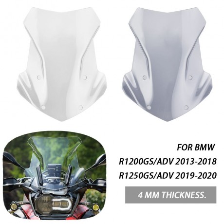 ✅PARABREZZA BMW GS 1200 13 18 ADV 1250 20 CUPOLINO FUMÉ SCURO TRASPARENTE TOURING