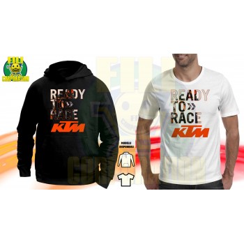 FELPA CAPPUCCIO KTM READY TO RACE T-SHIRT RACING SUPER DUKE 1290 MOTO naked