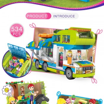 534 pz FRIENDS 41339 IL CAMPER VAN DI MIA COSTRUZIONI BLOCK LEGO COMPATIBILE