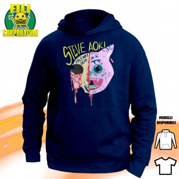 T-SHIRT STEVE AOKI MUSIC DJ FELPA CAPPUCCIO HALFWAY DEAD DAN TRAVIS EDM IBIZA