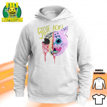 T-SHIRT STEVE AOKI MUSIC DJ FELPA CAPPUCCIO HALFWAY DEAD DAN TRAVIS EDM IBIZA