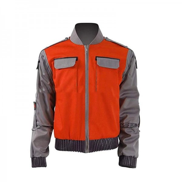 RITORNO AL FUTURO MARTY GIACCA UOMO BASEBALL CAPPOTTO COSPLAY COSTUME