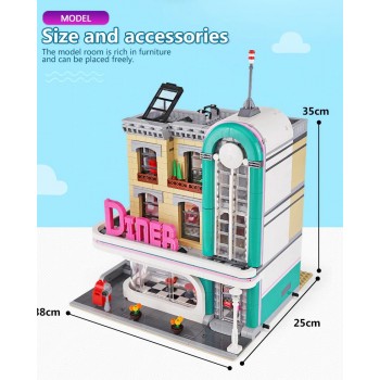 ✅CREATOR CON FIGUR EXPERT 10260 DOWNTOWN DINNER LEGO COMPATIBILE