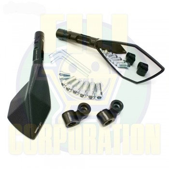 ✅KIT COPPIA SPECCHIO SPECCHIETTO UNIVERSALE MOTO BLU NERO RIZOMA Z 750 T-MAX KTM