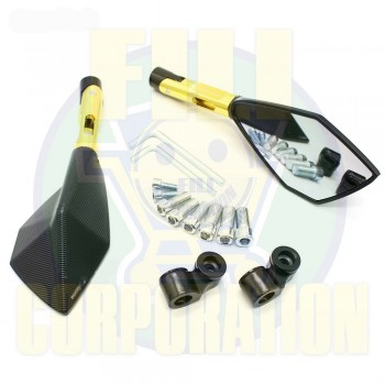 ✅KIT COPPIA SPECCHIO SPECCHIETTO UNIVERSALE MOTO BLU NERO RIZOMA Z 750 T-MAX KTM