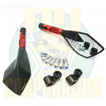 ✅KIT COPPIA SPECCHIO SPECCHIETTO UNIVERSALE MOTO BLU NERO RIZOMA Z 750 T-MAX KTM